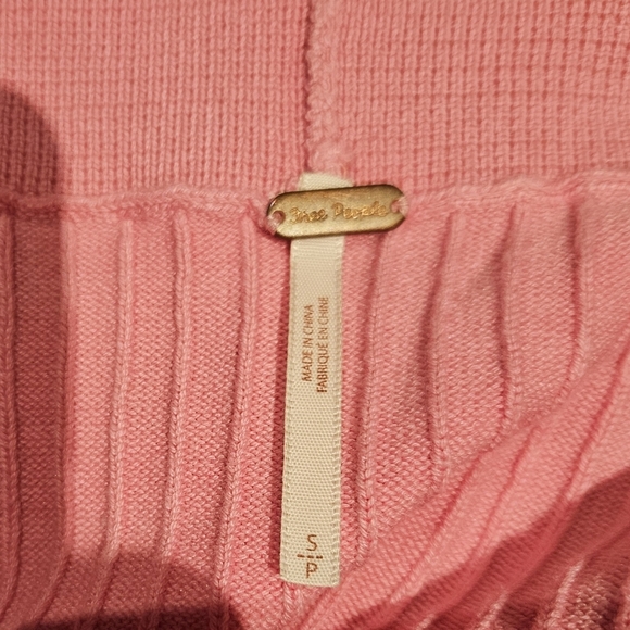 Free People Skyline Midi Skirt Ribbed Pink size Small - Picture 2 of 7